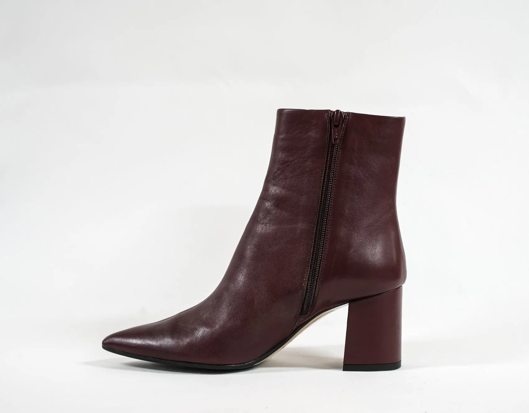 Fabio Rusconi Women's Wine Leather Ankle Boot Zara 40% OFF