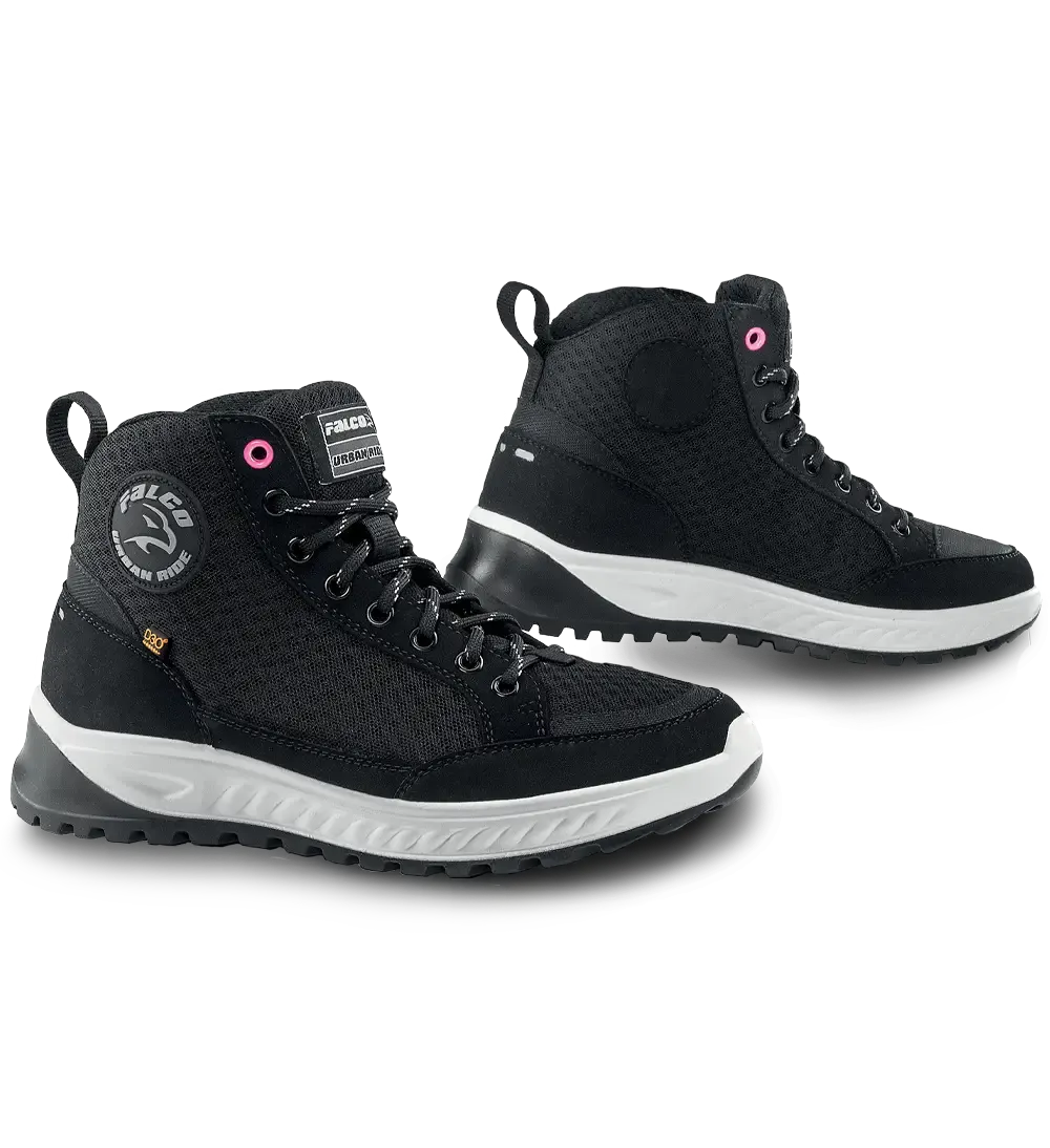 Falco Ladies Motorcycle Airforce Boots Black