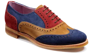 Fearne - Burgundy / Navy / Sand Suede