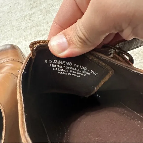 Florsheim Men's 8.5 Marino Double Monk Strap Dress Oxford Leather Chestnut Brown