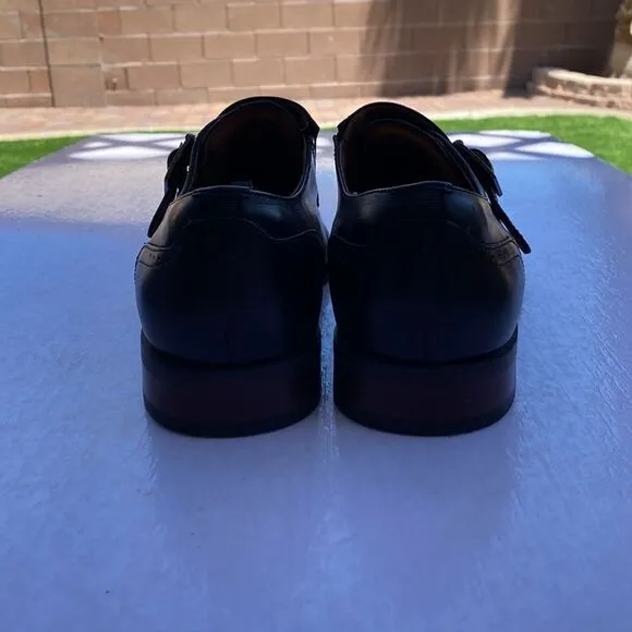 FLORSHEIM Ravello Men’s Black Leather Monk Strap Dress Shoes Size 9.5
