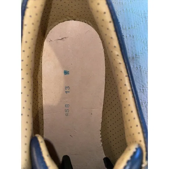 Footjoy Men’s Athleisure Shoes Size 13 W Blue Leather Golf Outdoors Fishing