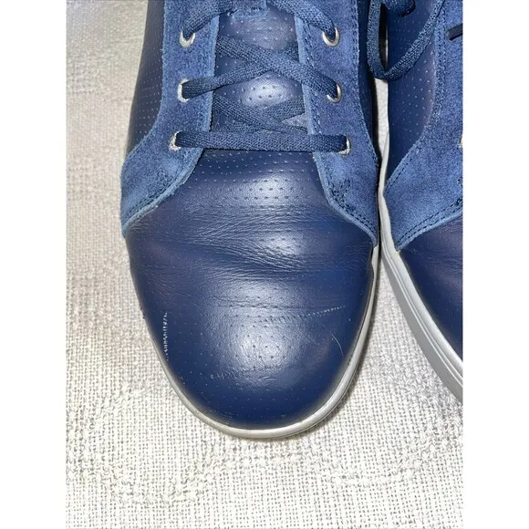 Footjoy Men’s Athleisure Shoes Size 13 W Blue Leather Golf Outdoors Fishing
