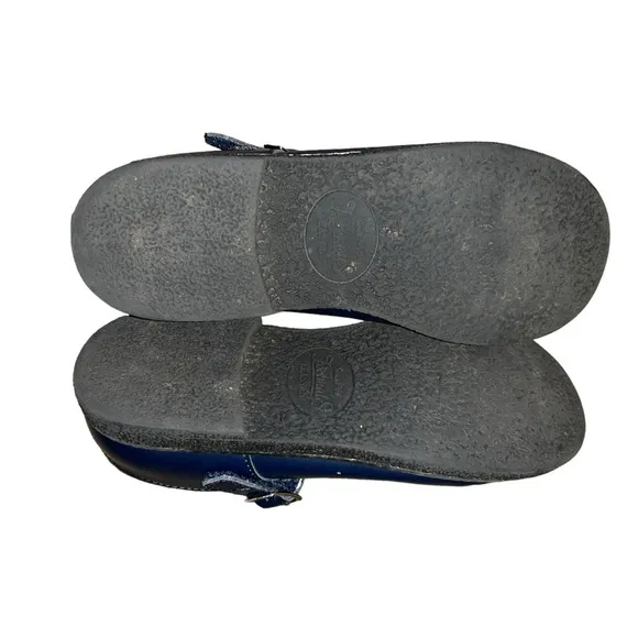 FootMates sherry Girl's navy Genuine Leather Mary Jane Shoes youth 3.5 wide