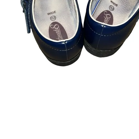 FootMates sherry Girl's navy Genuine Leather Mary Jane Shoes youth 3.5 wide