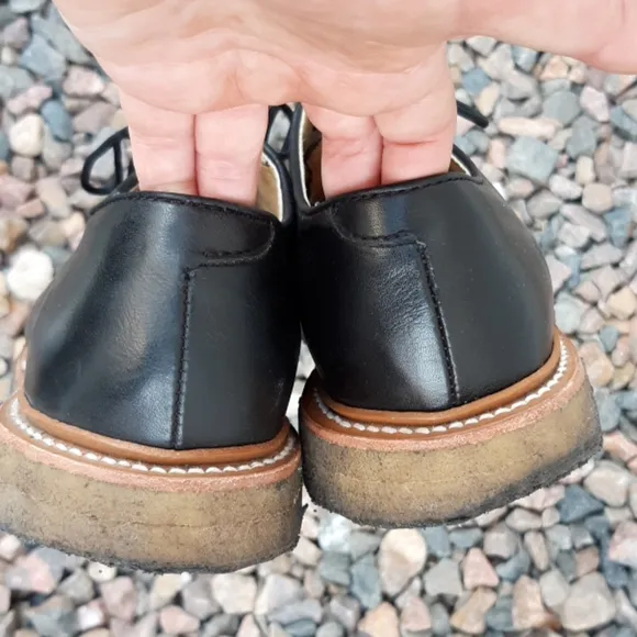 Frye black leather oxford lace up shoes sz 8.5