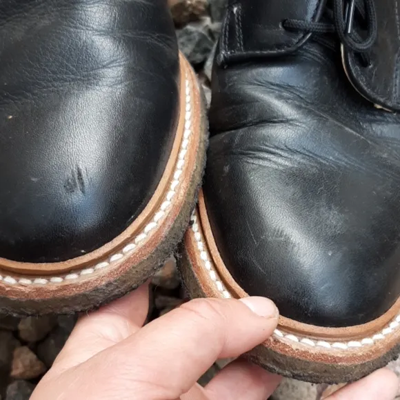 Frye black leather oxford lace up shoes sz 8.5