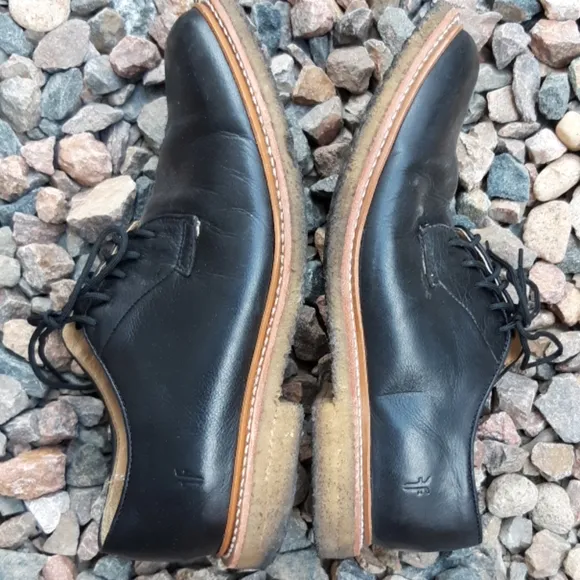 Frye black leather oxford lace up shoes sz 8.5