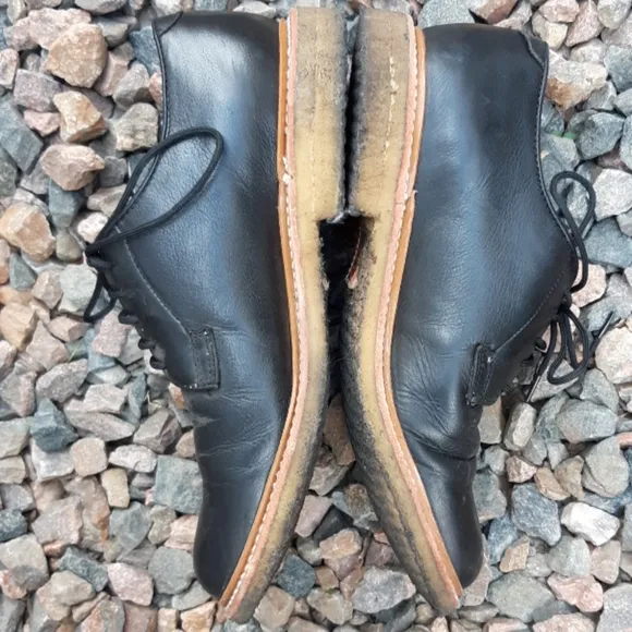 Frye black leather oxford lace up shoes sz 8.5