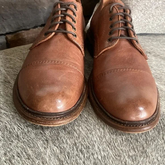Frye Brown Derby Cap Toe Dress Shoe