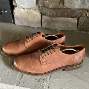 Frye Brown Derby Cap Toe Dress Shoe