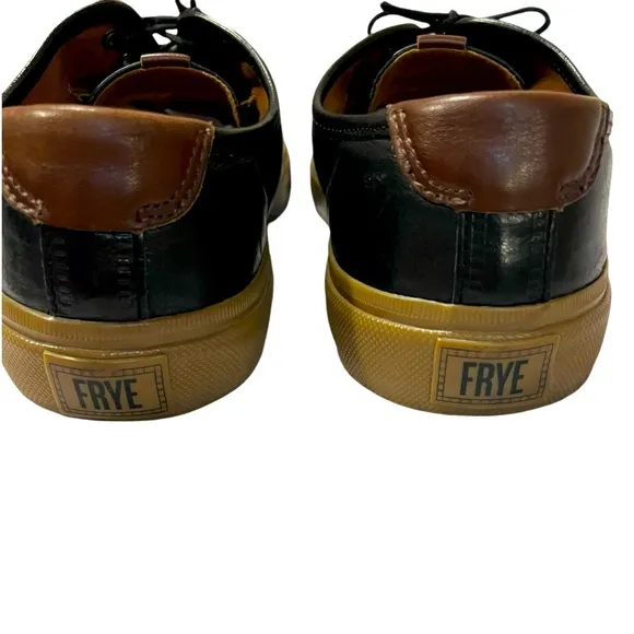 FRYE Ludlow Bal Oxford Sneakers Mens Size 10 Black Leather Shoes,