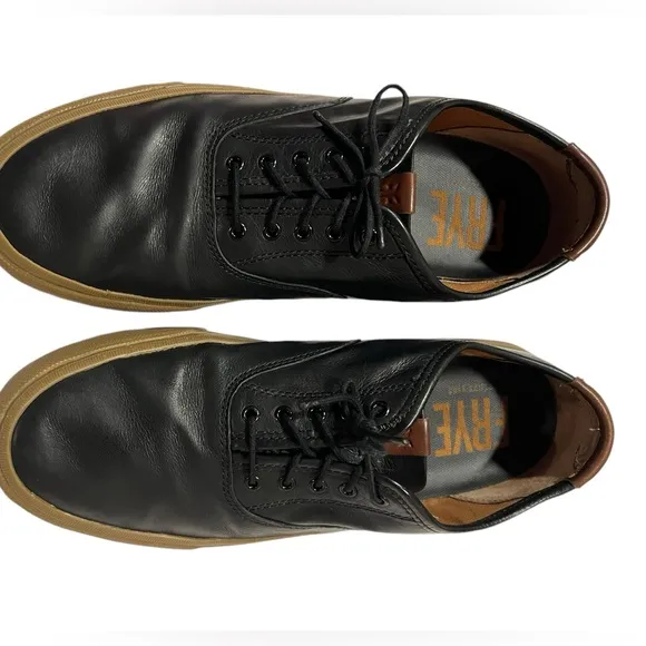 FRYE Ludlow Bal Oxford Sneakers Mens Size 10 Black Leather Shoes,