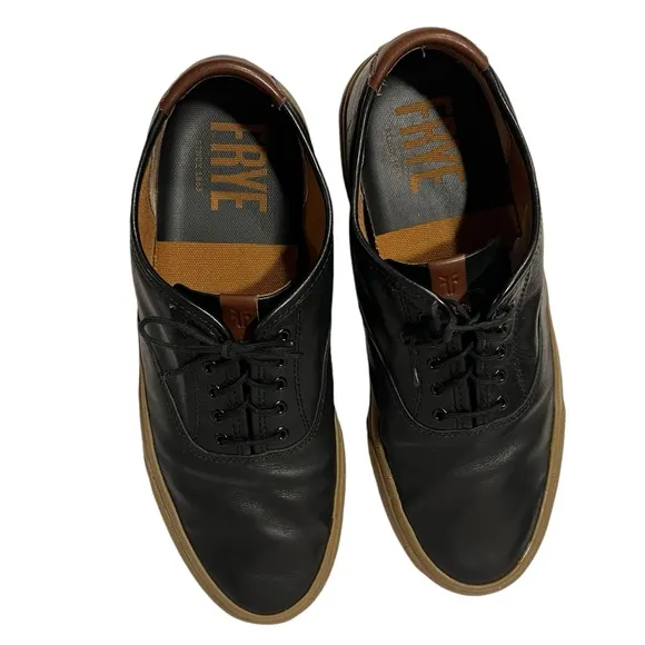 FRYE Ludlow Bal Oxford Sneakers Mens Size 10 Black Leather Shoes,