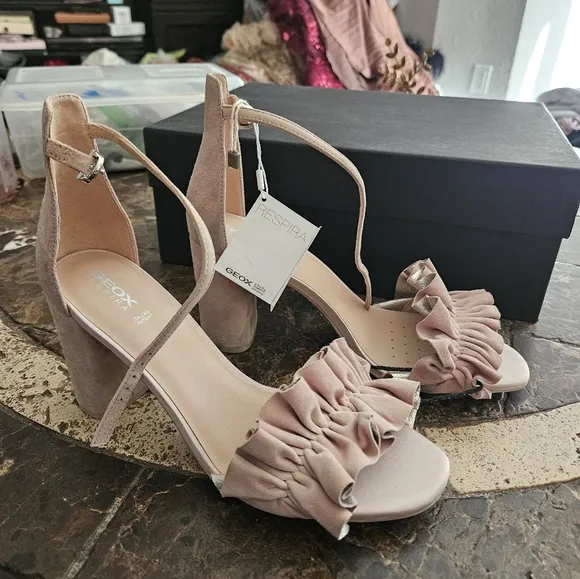 Geox Sandal Heels blush NWT 17186626NJ
