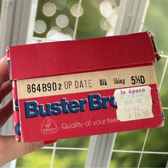 Girl’s Vtg. Buster Browns Patent Leather Black Mary Jane’s Sz 5 1/2