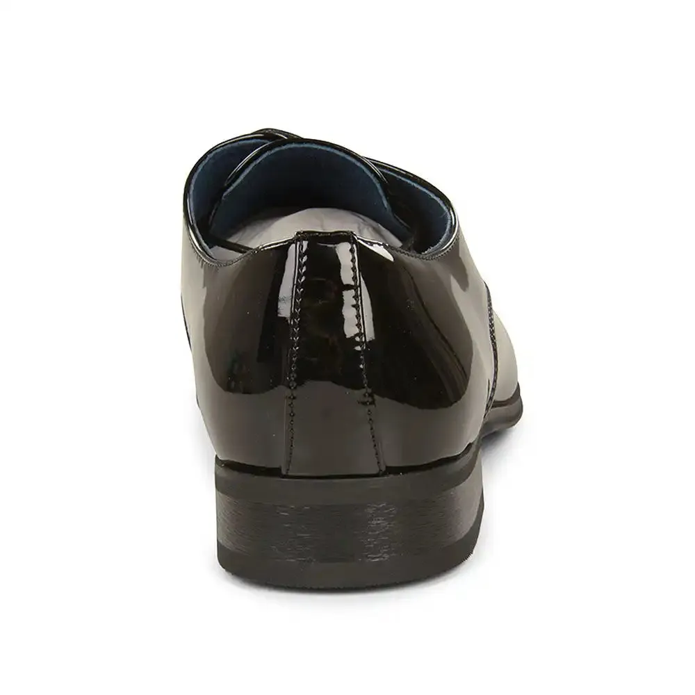 Goor Mens Patent Tuxedo Formal Shoes Black
