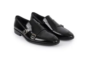 Hardin Patent Leather Double Monk Loafers