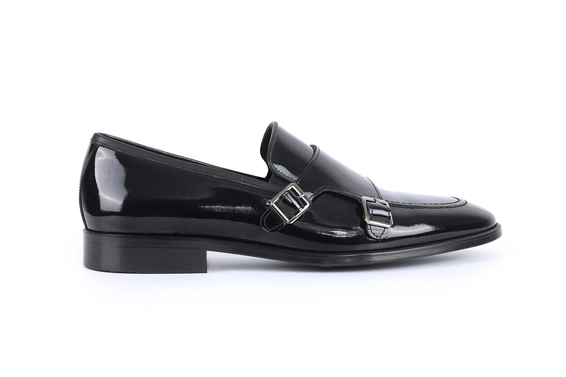 Hardin Patent Leather Double Monk Loafers