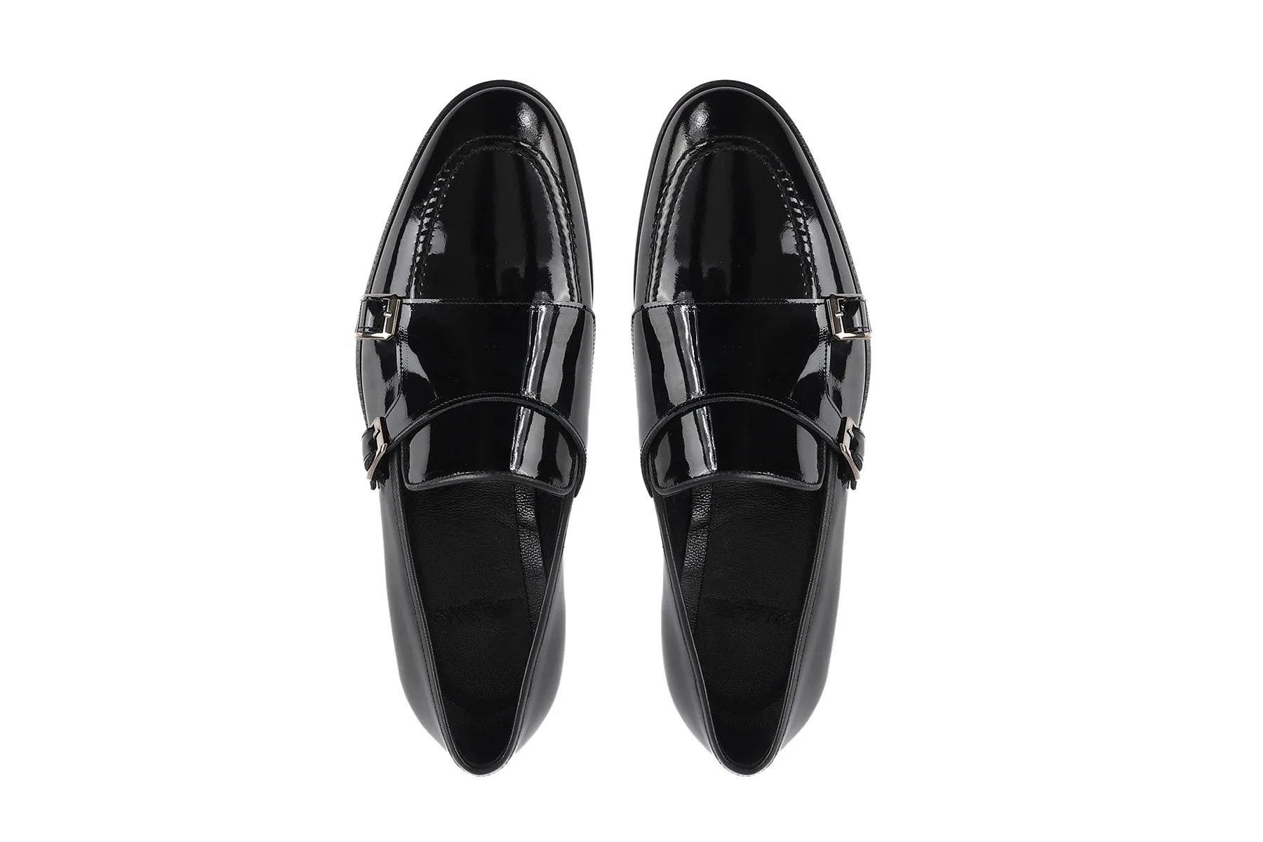 Hardin Patent Leather Double Monk Loafers