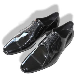 Hermes Black Patent Leather Coktail Party Wedding Men Shoes NIB!