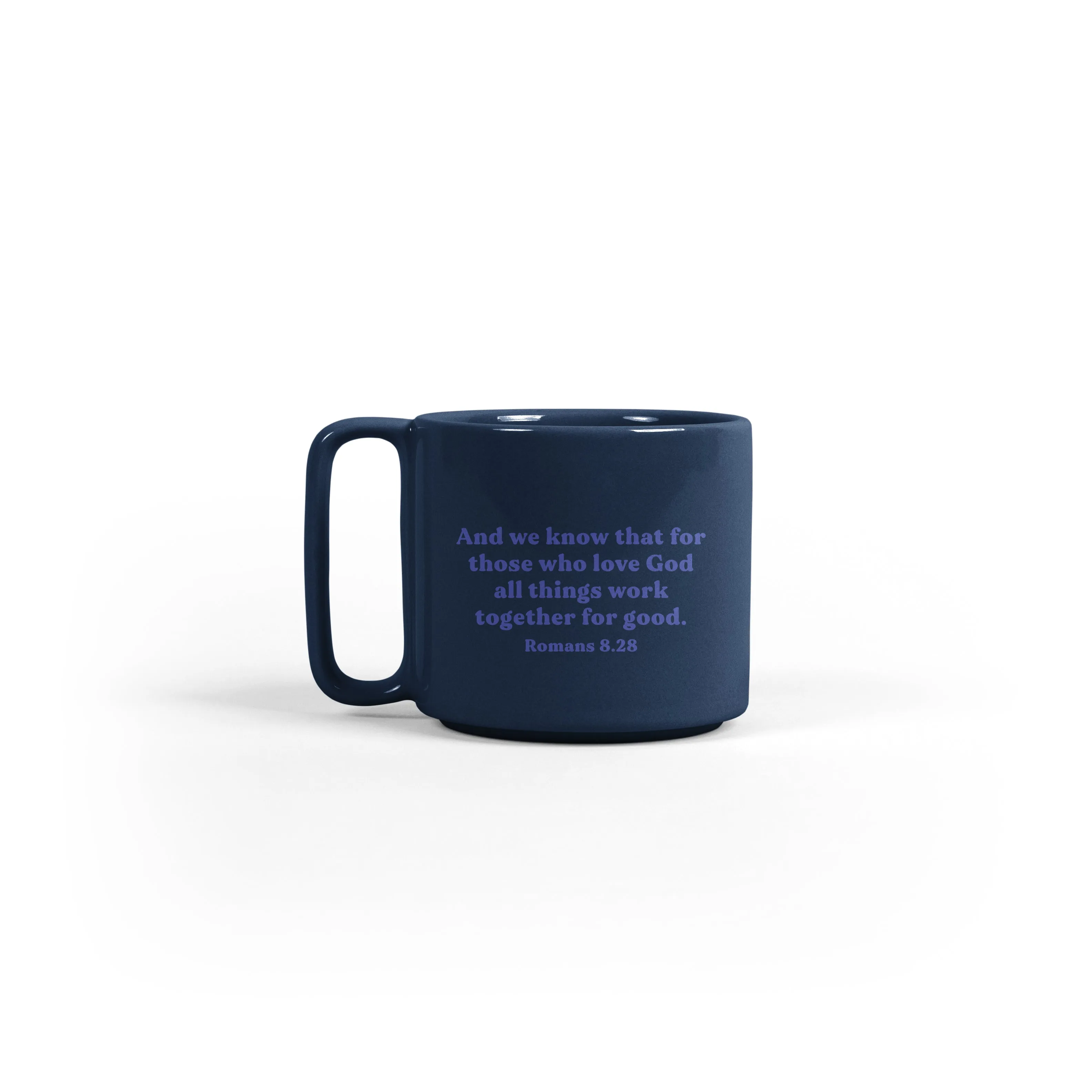 He's Not Done Mug in Oxford Blue