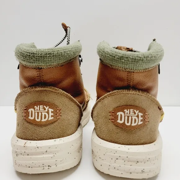 Hey Dude Bradley Brown Leather Ankle Chukka Boots Youth Size 2