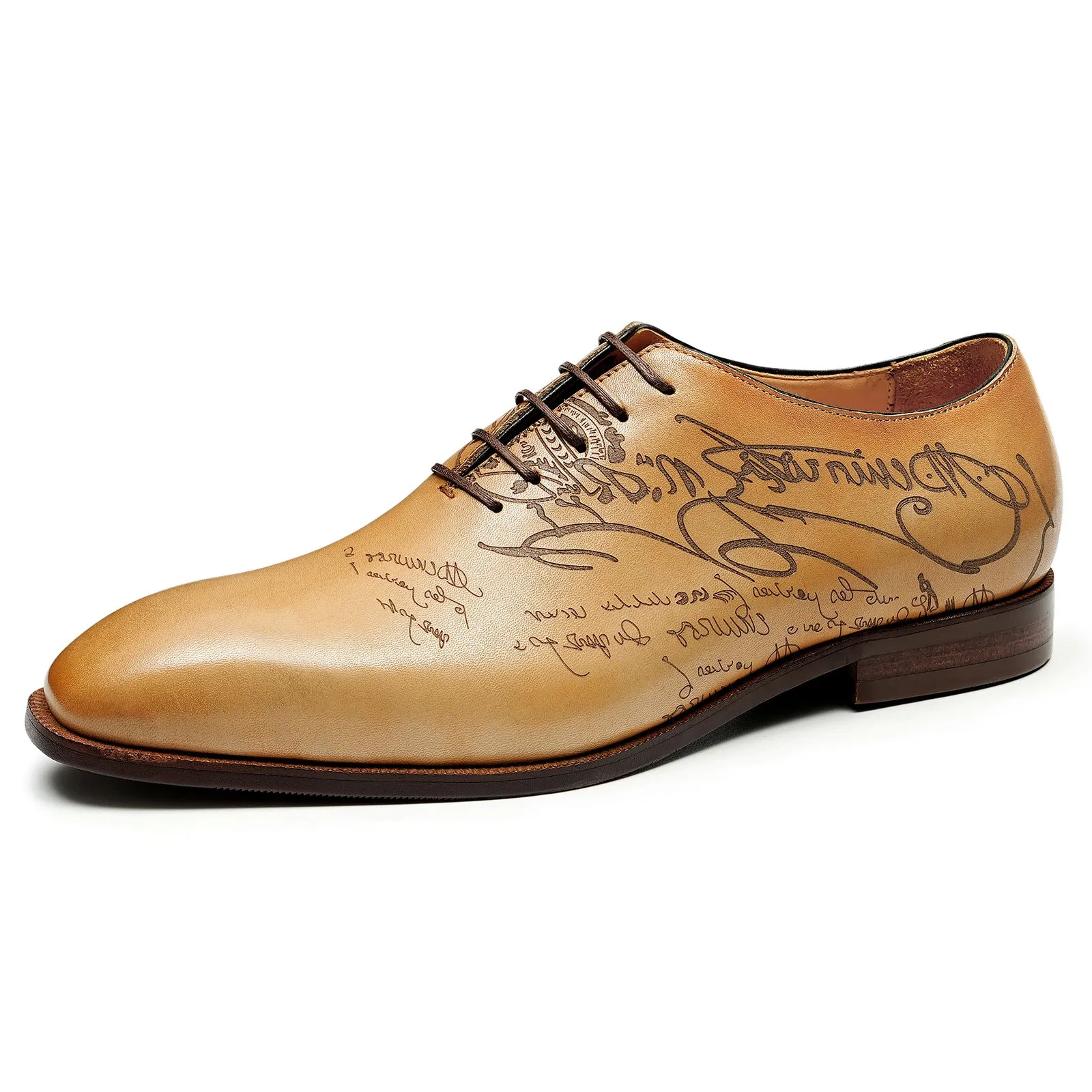 Italian Carved Leather Shoes Men's Genuine Leather England Style Business Formal Wear Pointed Cowhide Inner Handmade Oxford Shoes Oxford68883