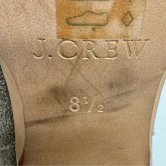 J. Crew “Eaton” Suede Leather Gray/Taupe Heeled Ankle Boots Size 8.5