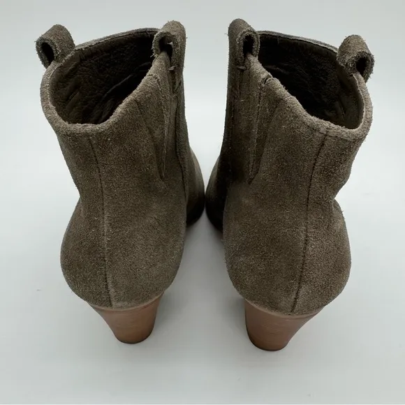 J. Crew “Eaton” Suede Leather Gray/Taupe Heeled Ankle Boots Size 8.5