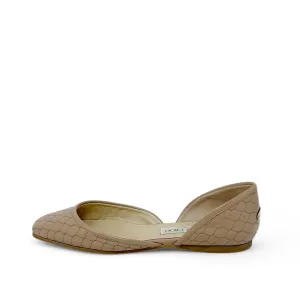 Jimmy Choo Beige Patent Ballerina Flats 39