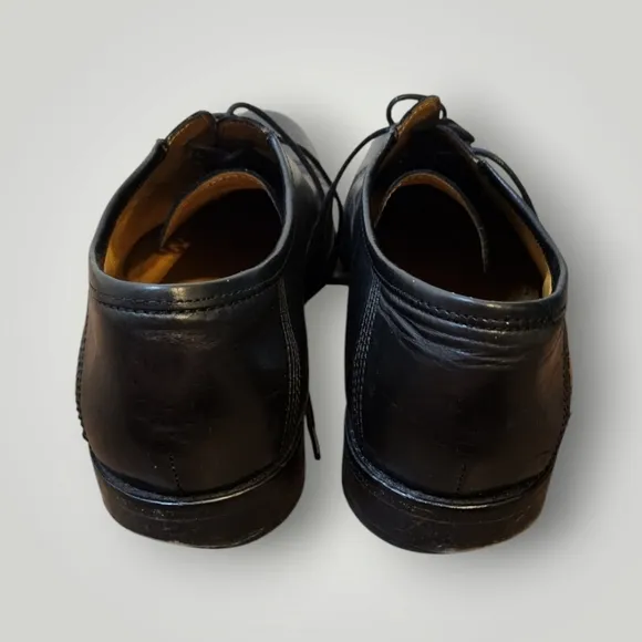 Johnston &amp; Murphy Black Leather Lace Up Dress Shoes style 15-0595 10M