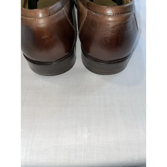 Johnston &amp; Murphy Cellini Italy Men’s Dress Shoes Size 9.5 M Brown Weave Leather