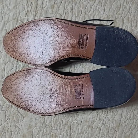 JOHNSTON &amp; MURPHY Melton Dress Oxford Cap Toe Shoes Size 8.5 D