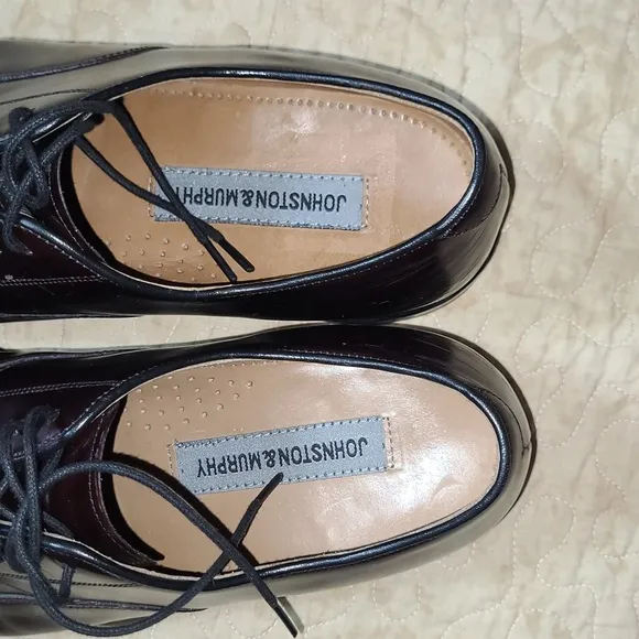 JOHNSTON &amp; MURPHY Melton Dress Oxford Cap Toe Shoes Size 8.5 D