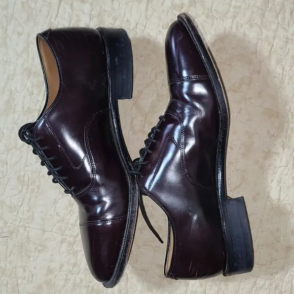 JOHNSTON &amp; MURPHY Melton Dress Oxford Cap Toe Shoes Size 8.5 D