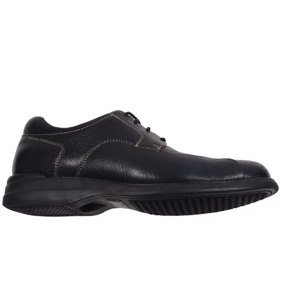 Johnston &amp; Murphy Men’s Shuler Bicycle Full-Grain Black Leather Shoes Size 8.5M
