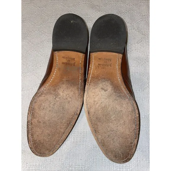 Johnston &amp; Murphy Optima Men’s Dress Shoes Size 10.5 D Brown Leather Business
