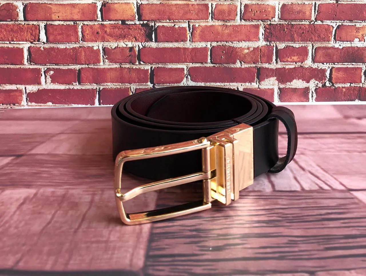 JonasParamount Golden Black and Brown Reversible Mens Leather Belts