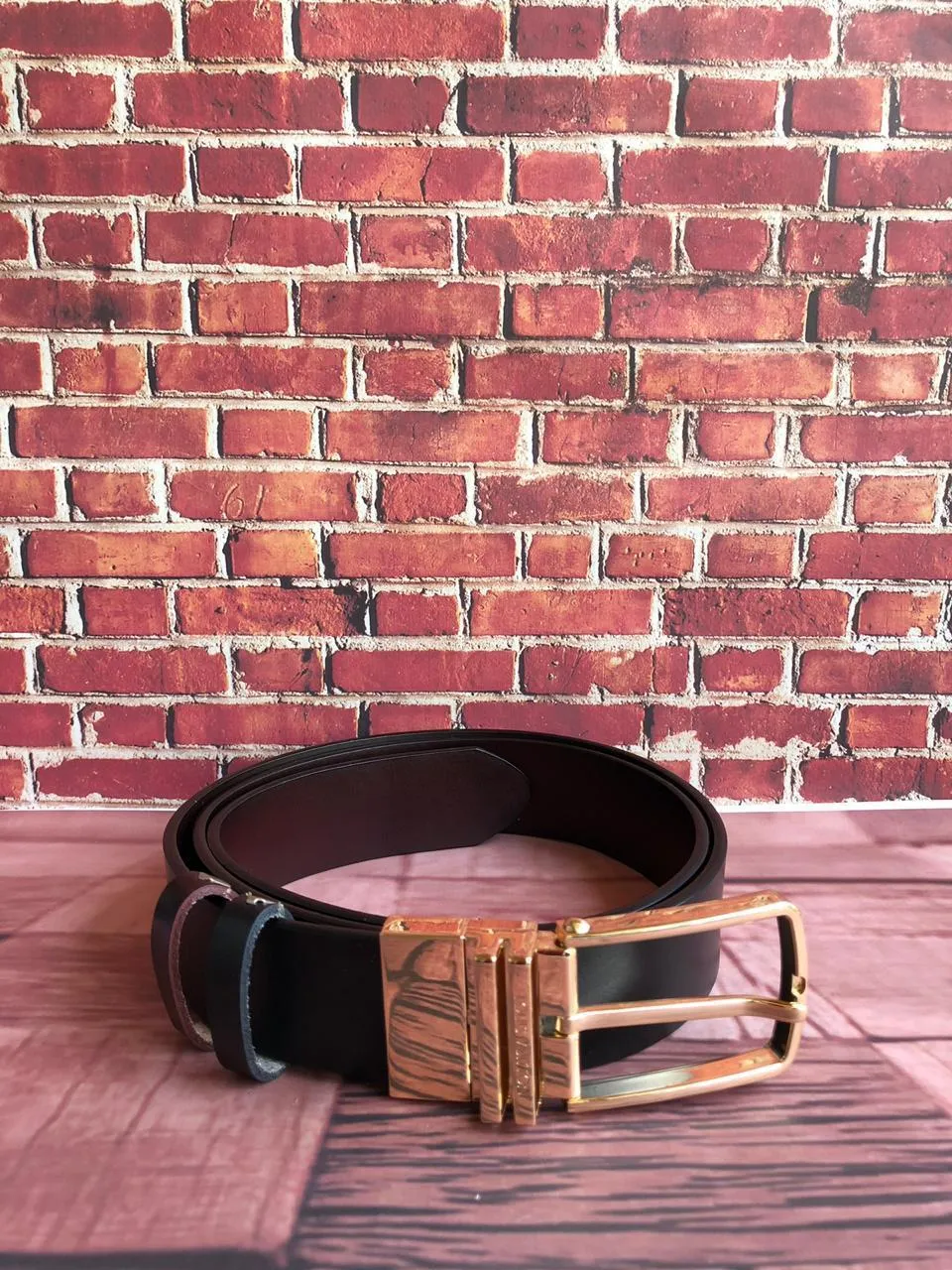 JonasParamount Golden Black and Brown Reversible Mens Leather Belts