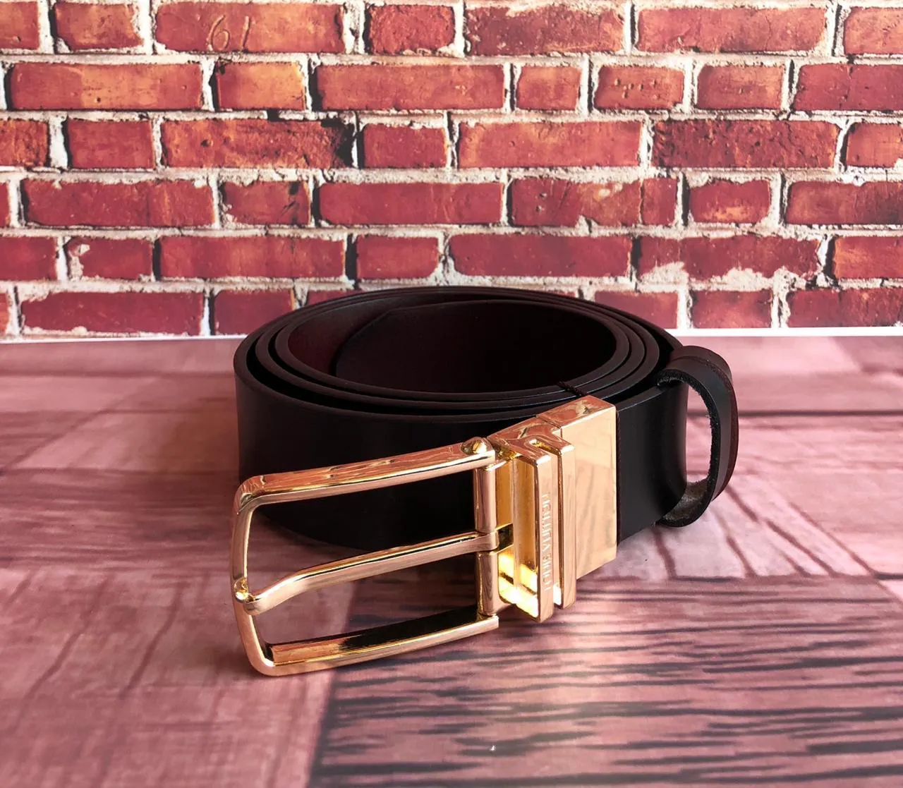 JonasParamount Golden Black and Brown Reversible Mens Leather Belts