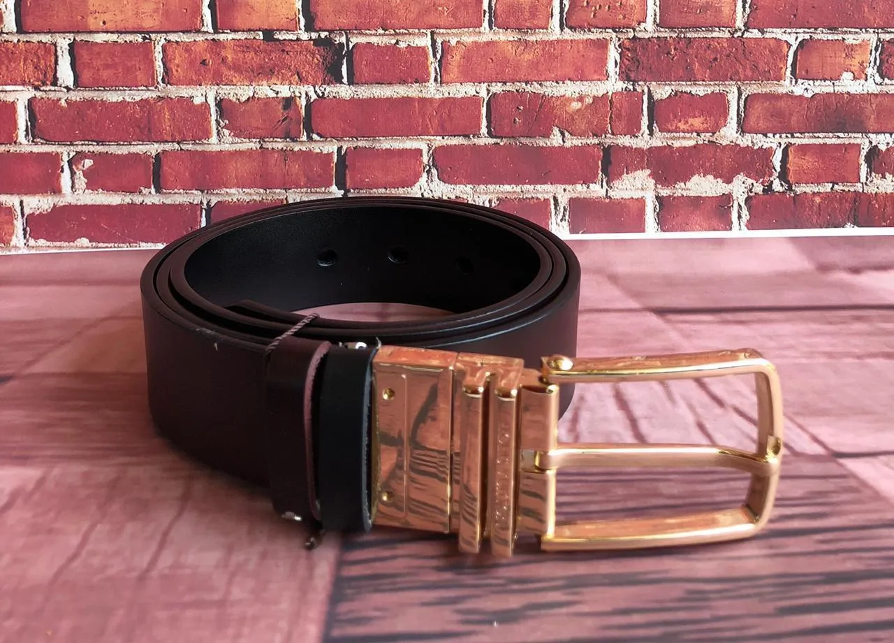 JonasParamount Golden Black and Brown Reversible Mens Leather Belts
