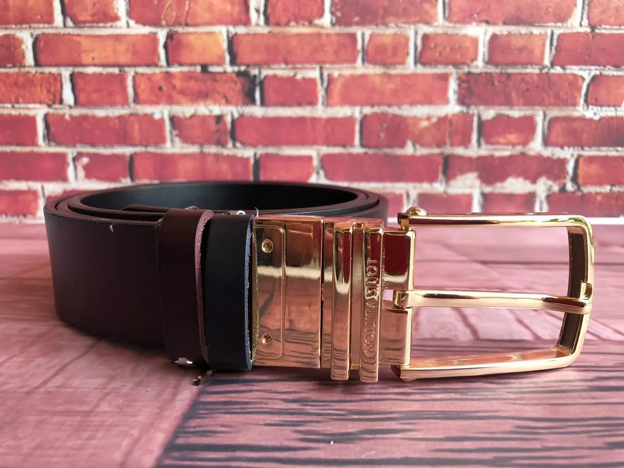JonasParamount Golden Black and Brown Reversible Mens Leather Belts