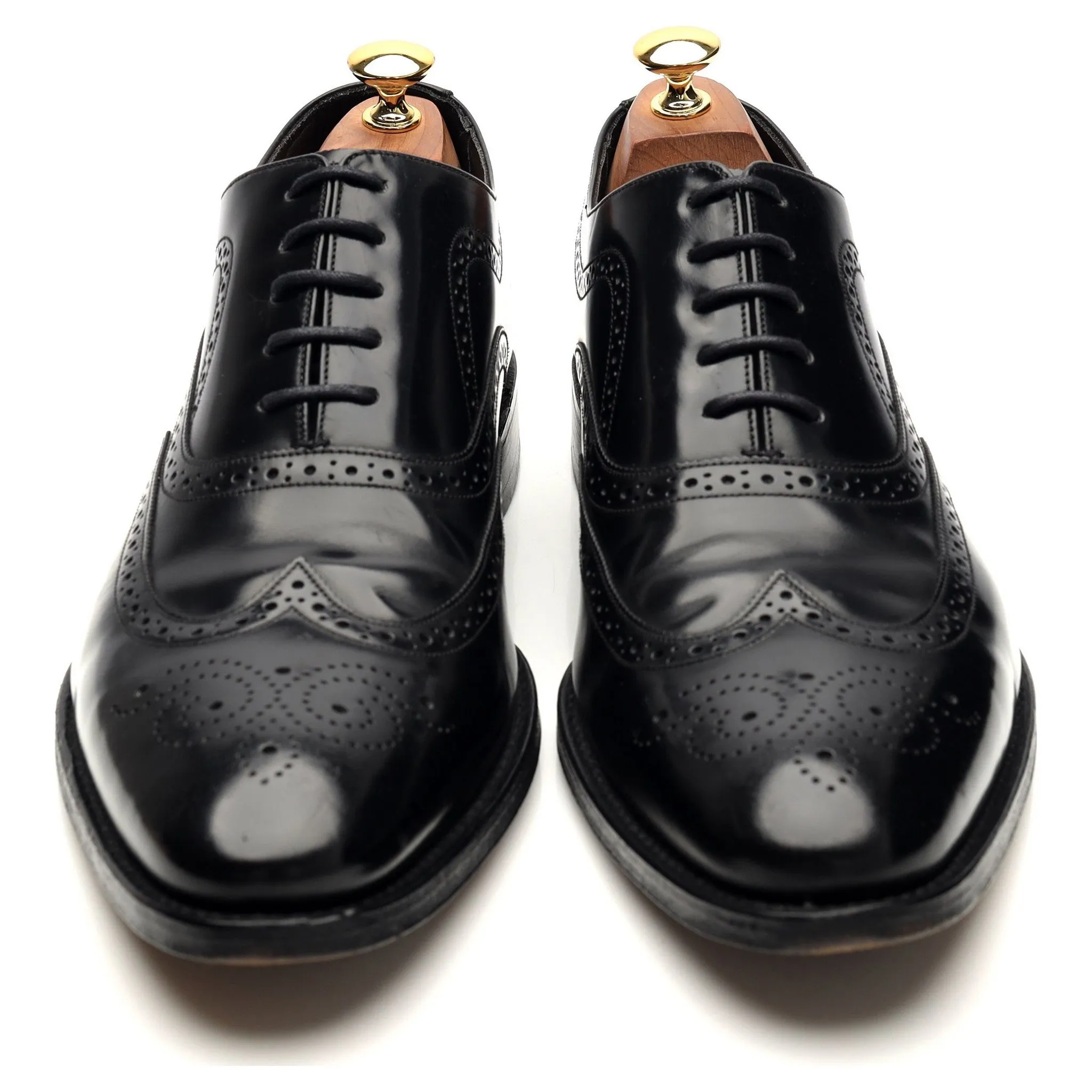 'Jones' Black Leather Oxford Brogue UK 10 F