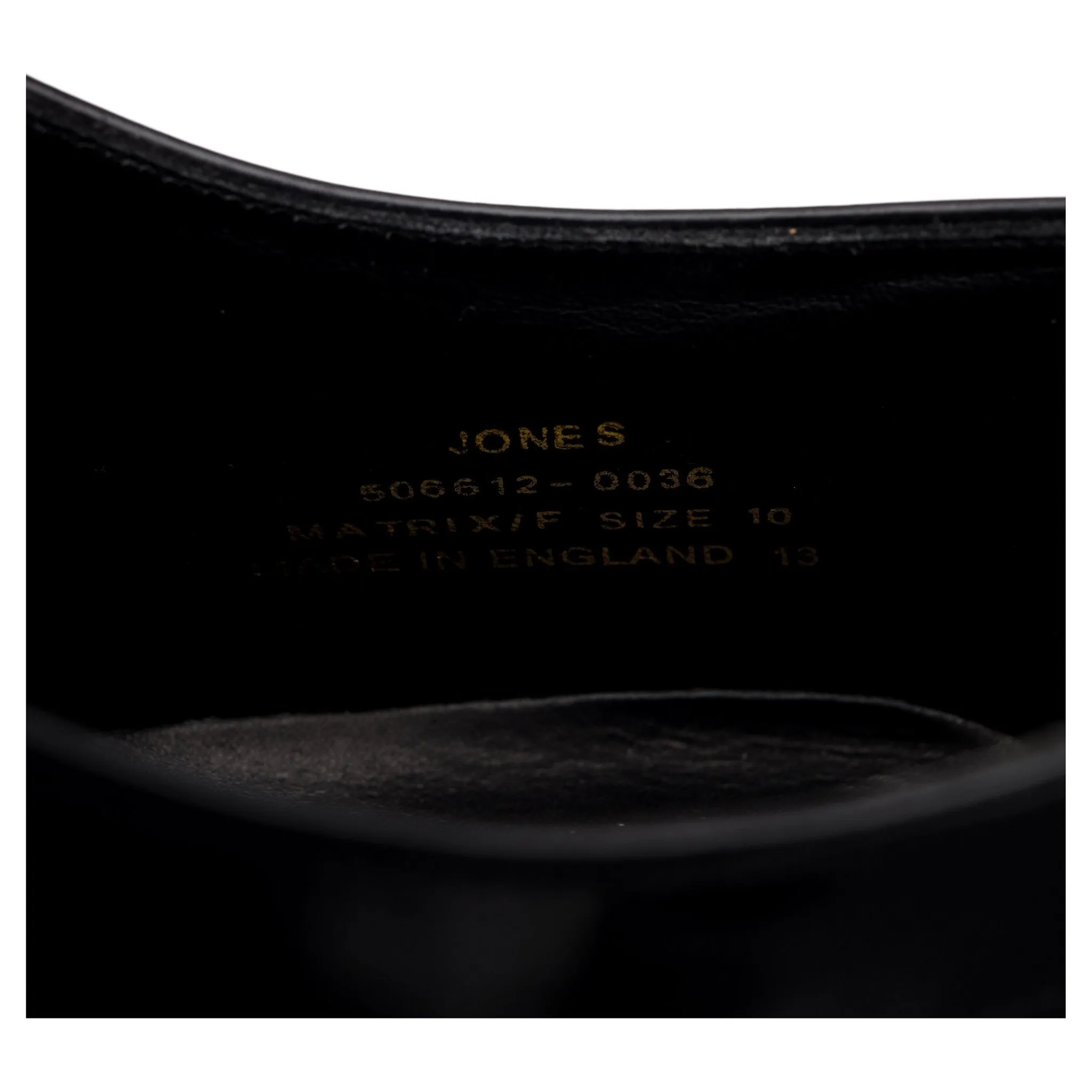 'Jones' Black Leather Oxford Brogue UK 10 F