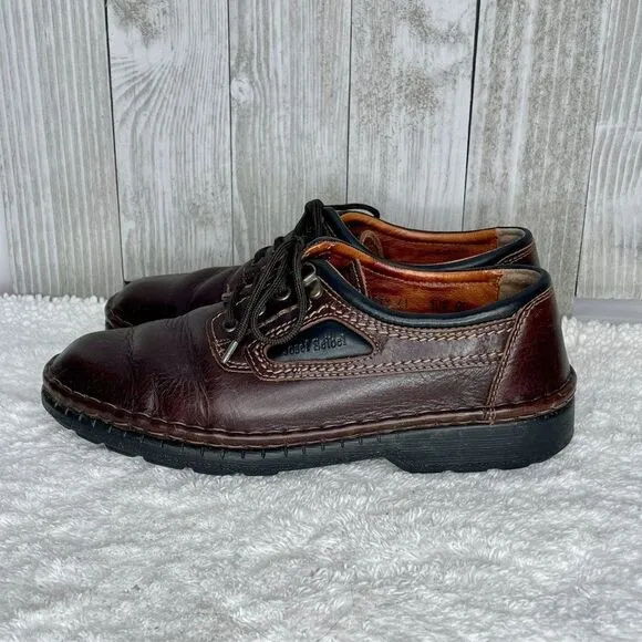 Josef Seibel Men's Brown Leather Shoes Size 41 / US 8