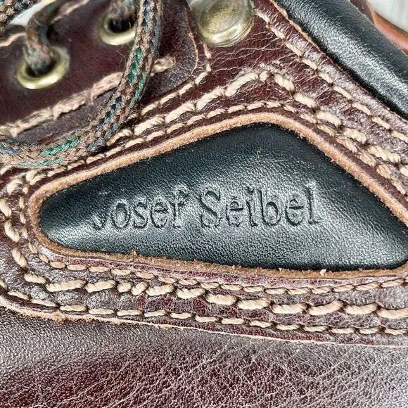Josef Seibel Men's Brown Leather Shoes Size 41 / US 8