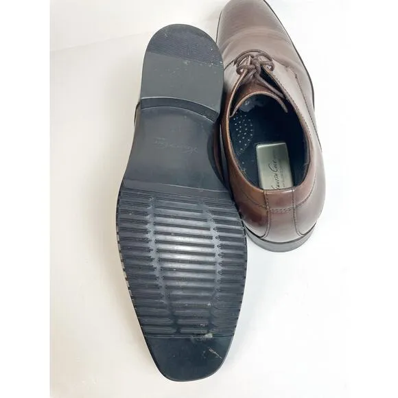 Kenneth Cole Dress Shoes Mens 10 M Brown Leather Set Your Clock Derby Oxford