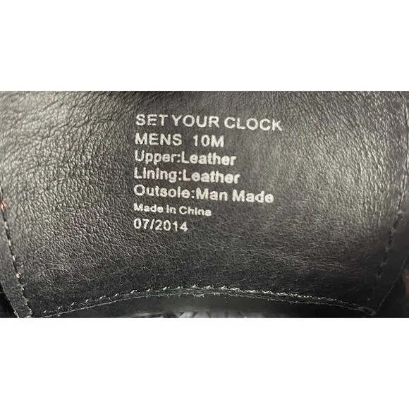 Kenneth Cole Dress Shoes Mens 10 M Brown Leather Set Your Clock Derby Oxford
