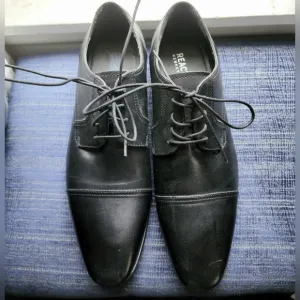 Kenneth Cole Reaction In A Min-ute 12M Black Leather Oxfords Dress Shoes Men's
